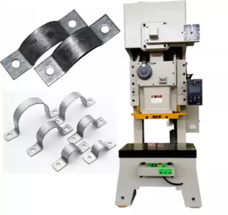 Galvanized Iron Holding Hoop Pipe Clamp Automatic Punching Machine Line