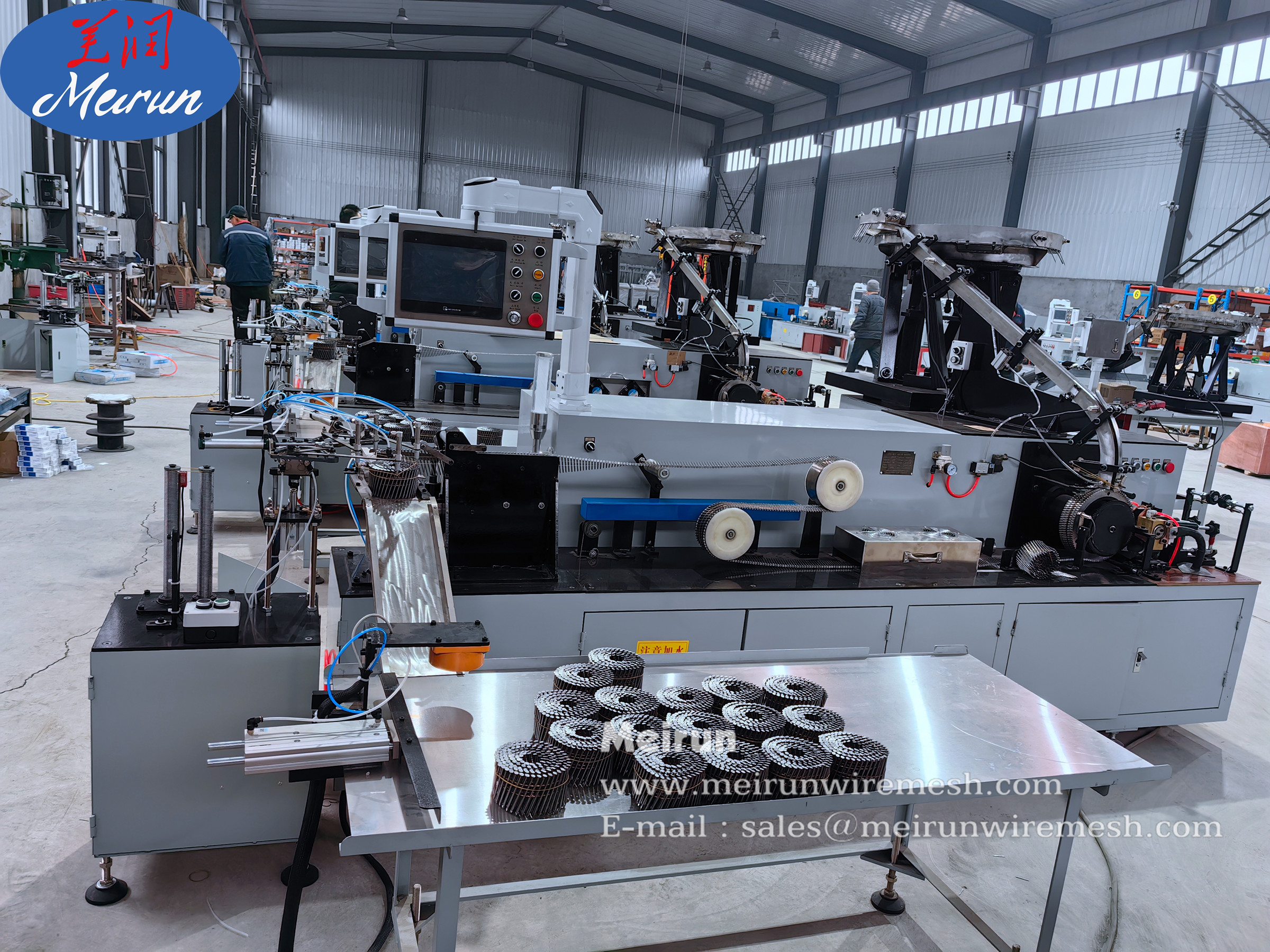 Rubber Band Nail Welded Coil Nail Making Machine 