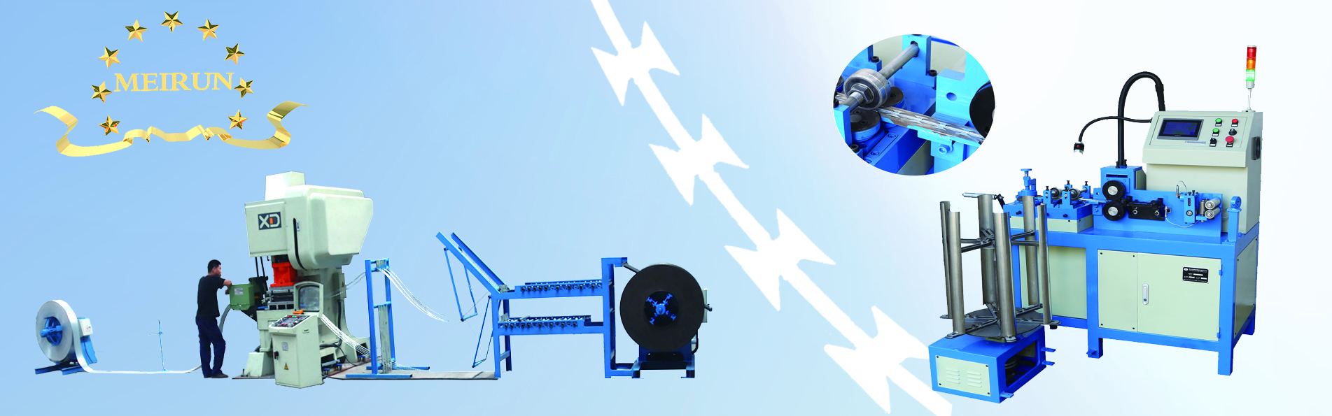 concertina wire machine