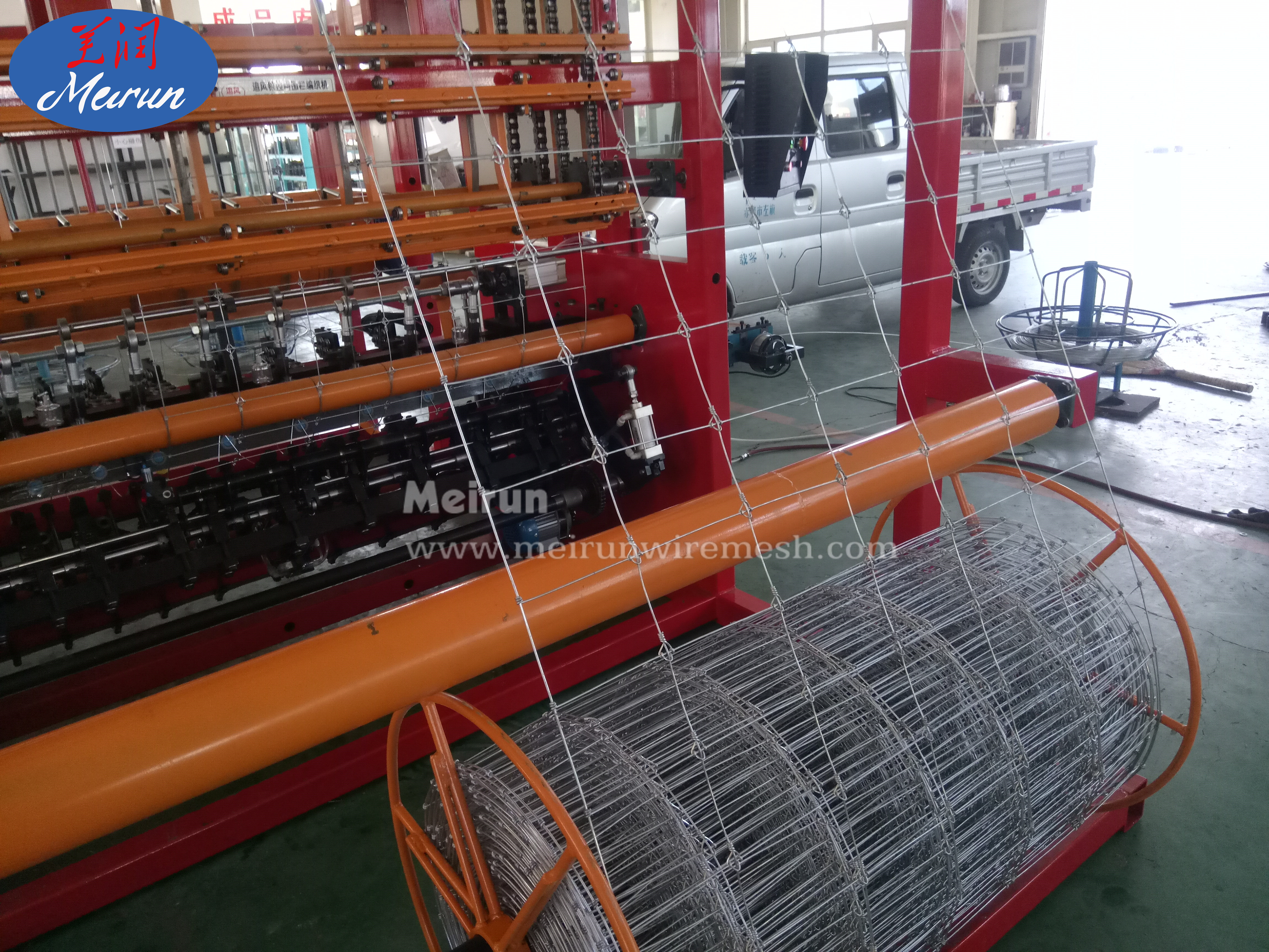 Screen Touch PLC System Deer Fence Weaving Machine 