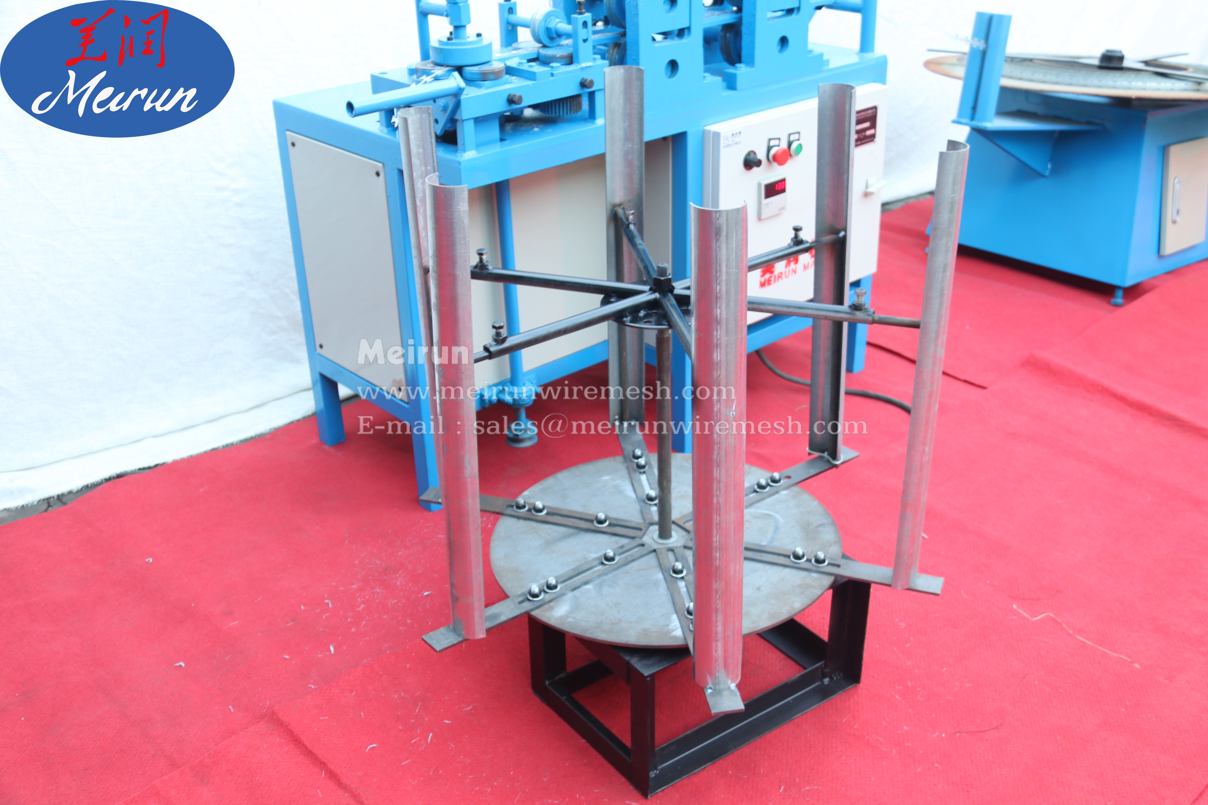Razor Barbed Wire Fence Coiling And Warping Machine 